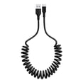 thumbnail image 1 of Cable de datos elástico con resorte para teléfono móvil tipo Apple Android, cable de carga USB para automóvil, 1 of 1