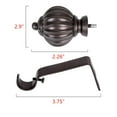 thumbnail image 4 of UTOPIA ALLEY Wall Mounted 3/4 Inch Curtain Rod - Curtain Rods For Windows 28 to 48 Inch, Adjustable Drapery Rods, Oil rubbed bronze Bedroom Curtain Rods, Tapestry Poles (Oil rubbed bronze, 28"-48"), 4 of 8
