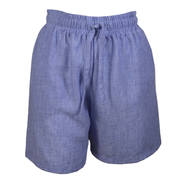 Short Corto George para Dama, con Elástico en Cintura Azul Talla EG