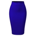 thumbnail image 3 of Made by Olivia Women's Solid Back Slit Scuba Bodycon Pencil Skirt, 3 of 5