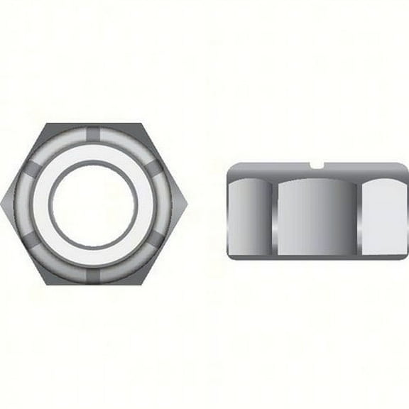SeaChoice 00618; 8-32 Nylon Insert Locknut Stainless Steel 100/ Bag