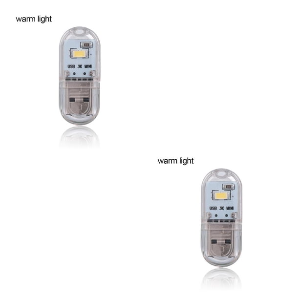 Ounissouiy Luz LED alimentada por USB, pequeño libro de lectura, PC, portátil, lámpara de teclado, decoración, Camping, emergencia, exterior, interior, Luz calida 2piezas Ounissouiy CBP024363