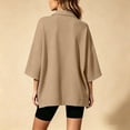 thumbnail image 6 of Guluxicc Women's Quarter Zip Sweatshirts Stand Collar 3/4 Sleeve Casual Loose Pullover Sweatshirts for Everyday Spring Fall Tops, 6 of 7