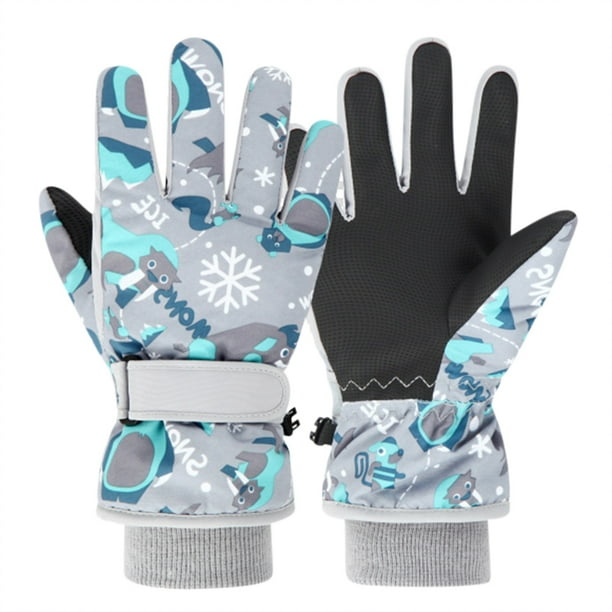 Esquí Para Niños, Guantes Antideslizantes Impermeables A Prueba De Viento Con Dibujos Animados, Guantes Cálidos De Invierno Para Niñas, Niños, Ciclismo, Correr, Patinaje Eigraketly HA046625-03