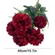 thumbnail image 3 of Flores artificiales azules - Rosas de plástico de 40 cm para decoración del hogar, impermeables y resistentes al desvanecimiento, set de 1, 3 of 6