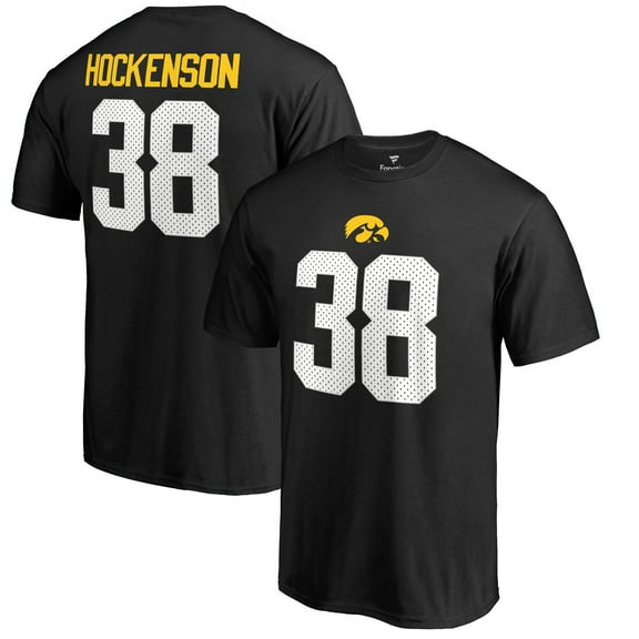 Men's T.J. Hockenson Black Iowa Hawkeyes College Legends Name & Number T-Shirt
