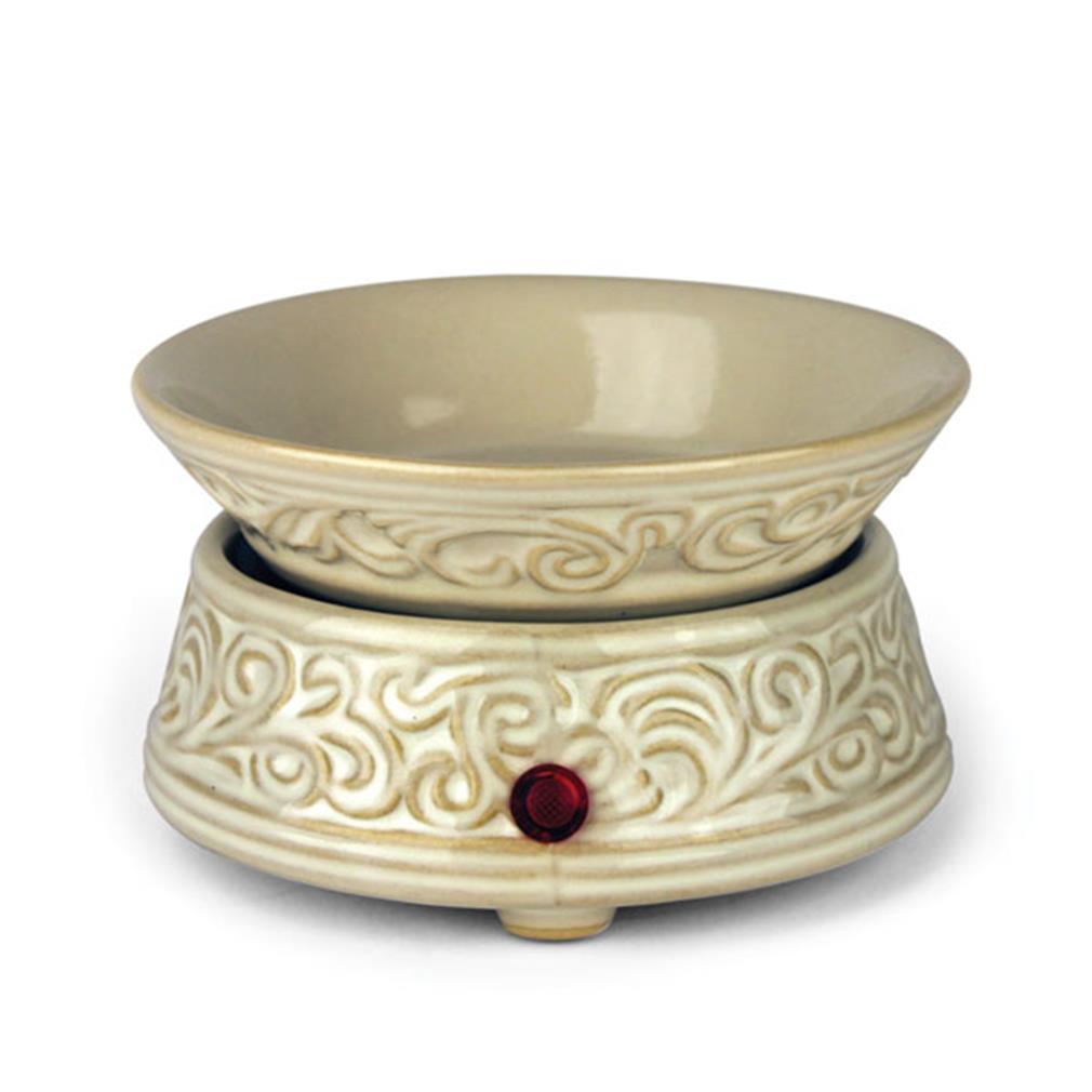 "Cream 2 in 1 Antique Design Candle Warmer"