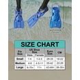 thumbnail image 6 of Reef Tourer Adult Single-Window Mask, Snorkel and Fin Traveling Set, Clear Blue, Large, 6 of 7