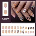 thumbnail image 5 of Halloween Almond Shaped Glues on Nails with Bat Designs on Nails Full Covers Artificial Nails, 5 of 8