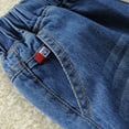 thumbnail image 4 of Flare Jeans Juniors Teen Boys Loose Jeans Relaxed Fit Wide Leg Ripped Jean Adjustable Waist Denim Pants Kids Stretch Vintage Trousers Streetwear Drawstring, 4 of 7