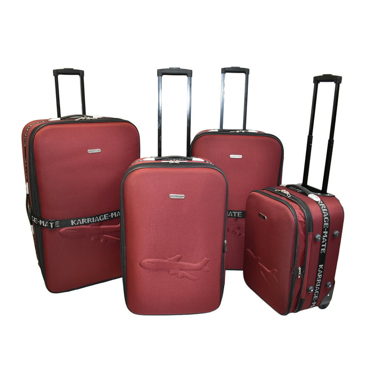 Karriage-Mate 4 Pieces Luggage Set. 20 inches, 26 inches, 29 inches & 30  inches. Softside. Expandable. Lightweight. Carry On Size & Jumbo Size