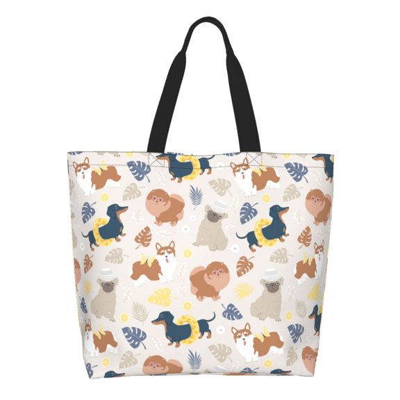 Rateoe Dogs Tote Bag - Waterproof Lightweight Handbags Travel Shoulder Bag for Hiking Yoga Gym Swimming Travel Beach
