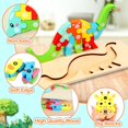 thumbnail image 2 of Rompecabezas de madera de animales, juguetes de rompecabezas, animales de juguete Montessori para 1 2 3 4 años, juego de aprendizaje educativo de animales bebés para niños, 2 of 5
