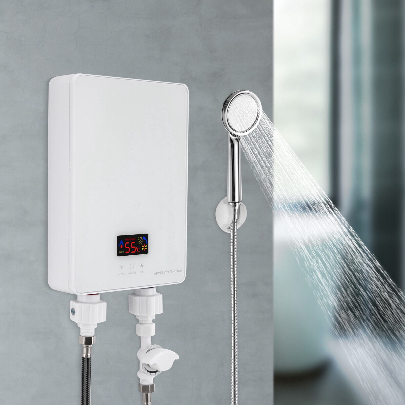 Instant Hot Water Heater 6000W Electric Tankless On Demand House Shower Sink