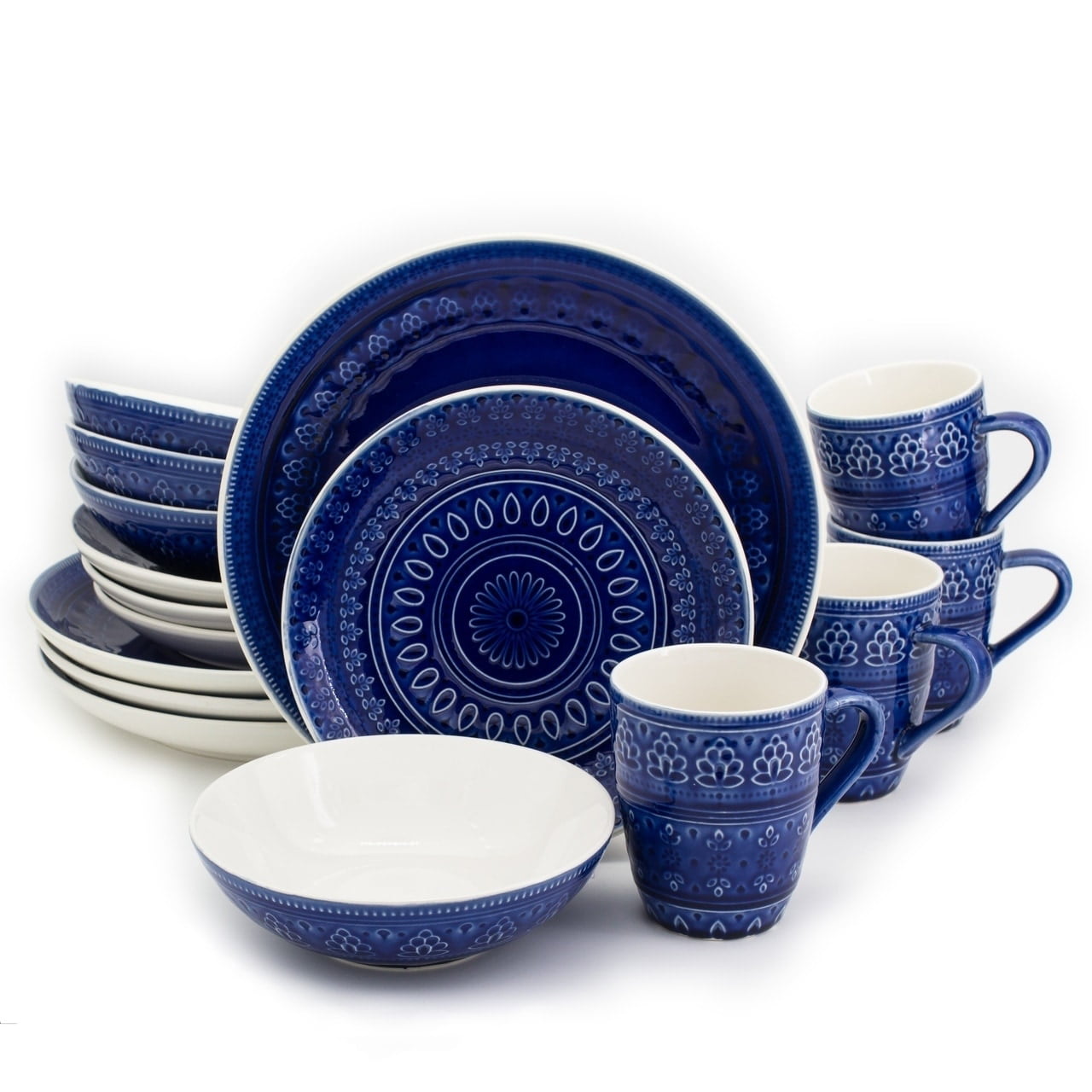 Euro Ceramica Fez 16-Piece Grey Reactive Crackle-Glaze Stoneware Dinnerware  Set (Service for 4) FEZ-86-41331-G - The Home Depot
