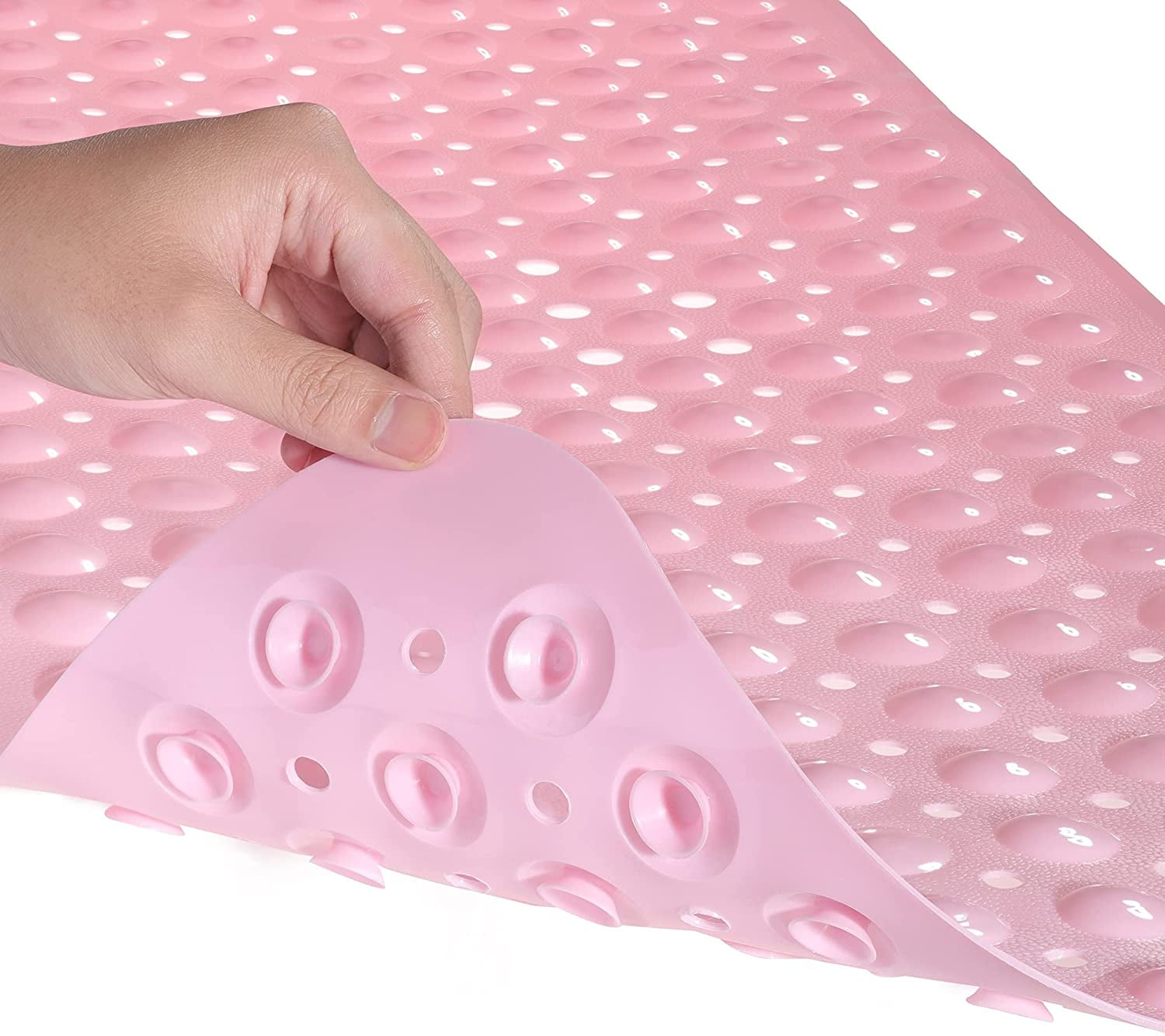 Long Non-Slip Mildew Resistant Shower Bath Tub Mat with Suction Cups 40" x 16" 