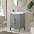 thumbnail image 2 of Vanity Art 24” Single Sink Bathroom Vanity Cabinet with Ceramic Countertop, 2 of 12