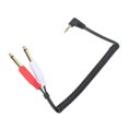 thumbnail image 2 of Cable Adaptador De Micrófono, Estéreo 90 Grados 3,5 Mm Macho A Doble 6,35 Mm Macho Cable En Espiral Para Reproductor De DVD Para Micrófono ANGGREK Fotografía, 2 of 8