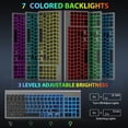 thumbnail image 2 of Wireless Keyboard and Mouse Combo - Quiet Backlit Keyboard with RGB Mouse, Rechargeable, Slim, Sleep Mode for Windows, Mac, Laptop - Space Gray-Wagpak, 2 of 7