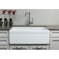 thumbnail image 3 of ALFI brand AB537-W White 32" Fluted Apron Double Bowl Fireclay Farmhouse Kitchen Sink, 3 of 12