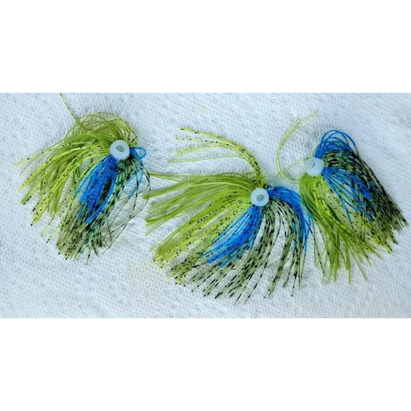 New -10 Green Bluegill Umbrella Skirts For Spinner Baits, Buzz Baits, Or Jigs