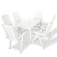 thumbnail image 2 of vidaXL 7 Piece Outdoor Dining Set Plastic Garden Furniture Set Multi Colors, 2 of 16