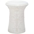 thumbnail image 1 of Safavieh Imperial Scroll Ceramic Garden Stool in White, 1 of 2