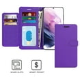 thumbnail image 3 of CoverON For Samsung Galaxy S22 Plus Wallet Case, RFID Blocking Vegan Leather 6x Card Slot Holder Cover Flip Folio Phone Pouch, Purple, 3 of 7