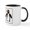 White/Black Inside, variant on CafePress - Mumble Mumble Penguin Mug - 11 oz Ceramic Mug - Novelty Coffee Tea Cup