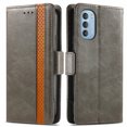 thumbnail image 3 of Case for Motorola Moto G51 Cover Leather Wallet Folio Case Book Design Flip Magnetic Closure - Grey, 3 of 5