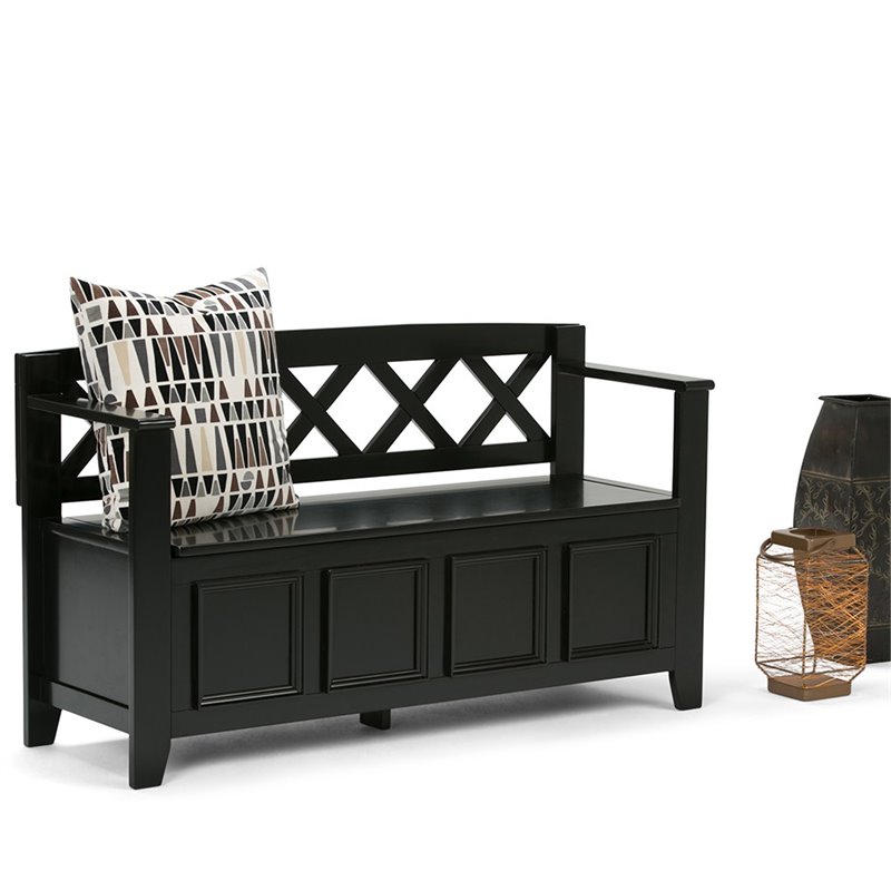 Atlin Designs Entryway Storage Bench in Black