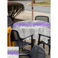 thumbnail image 5 of Outdoor Tablecloths with Umbrella Hole & Zipper, Purple Grey Abstract 54x54 Inch Square Tablecloths, Gradient Geometric Graffiti Modern Art Waterproof Table Cloth, Patio/Pool/Picnic Table Covers, 5 of 8