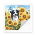 thumbnail image 2 of Border Collie Hello Summer Sunshine Sunflowers Spring Retro Vintage Vinyl Sticker Borders Dog Lovers Gifts Idea Waterproof Decal Art Decor - 00008, 2 of 5