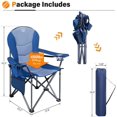 thumbnail image 6 of LAUSAINT HOME Camping Chair with Zipper Cooler Bag, Cup Holder & Side Pocket(Blue and Grey), 6 of 7