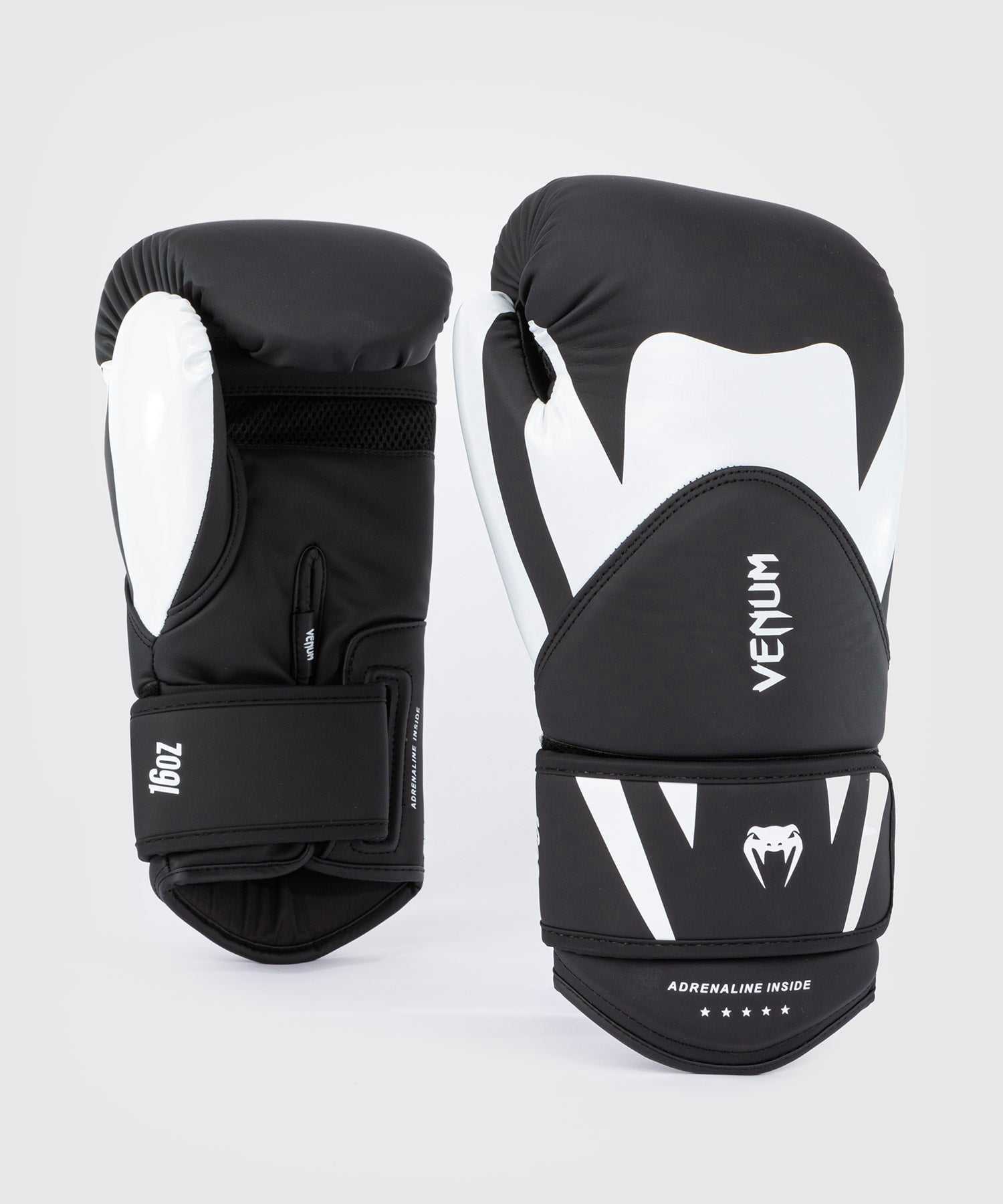 Venum Challenger 4.0 Boxing Gloves - Black/White - 16-Ounce