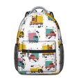 thumbnail image 1 of Excavator Themed Waterproof Backpack - Ergonomic Design with Breathable Straps, Spacious Compartments for College Students, 1 of 6