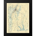 thumbnail image 2 of USGS 12x14 Black Modern Framed Museum Art Print Titled - Fall River Massachusetts Quad - USGS 1893, 2 of 5
