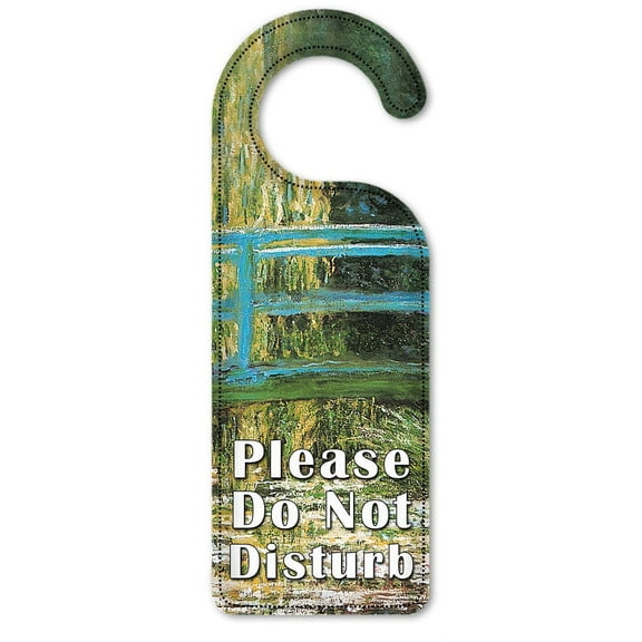 Do Not Disturb Door Knob Hanger Sign - Monet: Japanese Footbridge