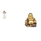 thumbnail image 1 of Figura de ángel de resina, estatua de Buda de meditación, escultura de Bodhisattva, adorno coleccionable de resina para estante de interior, ideal par, 1 of 8