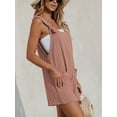 thumbnail image 5 of CUPSHE Women's Pinafore Romper Scoop Neck Sleeveless Overall Straight Leg Outfit with Front Patch Pockets Casual, 5 of 6