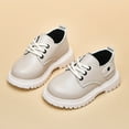 thumbnail image 2 of alcepopk Toddler Kids Baby Boys Dress Shoes Student Perform Casual Leather Shoes Lightweight and Breathable(White,4-4.5 Y), 2 of 5