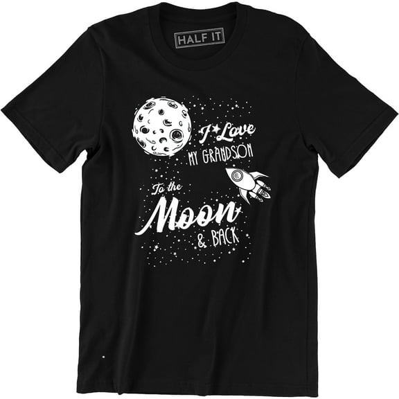 I Love My GrandSon To The Moon And Back Gift For Grandpa Or Grandma T-Shirt