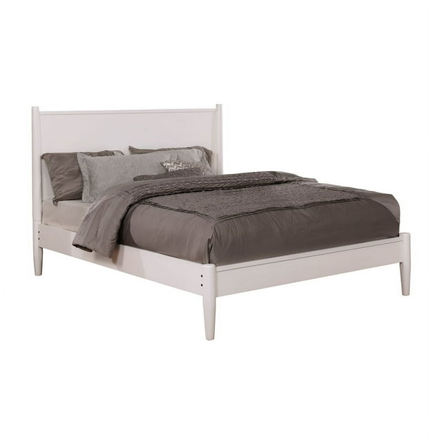 Furniture of America Lit Plateforme Grand en Bois Massif Blanc