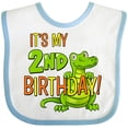 thumbnail image 3 of Inktastic It's My 2nd Birthday with Cute Green Alligator Boys or Girls Baby Bib, 3 of 4