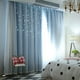 thumbnail image 3 of Cortina de ventana con sombreado de estrellas huecas Purdah para el hogar (2 piezas azul cielo), 3 of 6