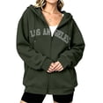 thumbnail image 5 of Hurxie Womens Cotton Hoodies Long Sleeve Sweatshirts Cute Lightweight Fall Winter Casual hooded Pullover Tops with Pocket, 5 of 6