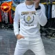 thumbnail image 3 of Sudadera con cuello redondo amarilla para hombre, ropa blanca, sudadera con cuello redondo, jersey gráfico, estilo emo vintage de los años 90, algodón, cálida, sin capucha, 3 of 5
