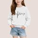 thumbnail image 1 of Sudadera sin capucha para niños, con cuello redondo, estampada, manga larga, sudadera con capucha de polar de tamaño mediano para niños, blusa de poliéster para niños, 1 of 6