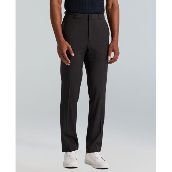 Perry Ellis Portfolio Mens Slim fit Dress Pants 34 / 30 Gray Plaid