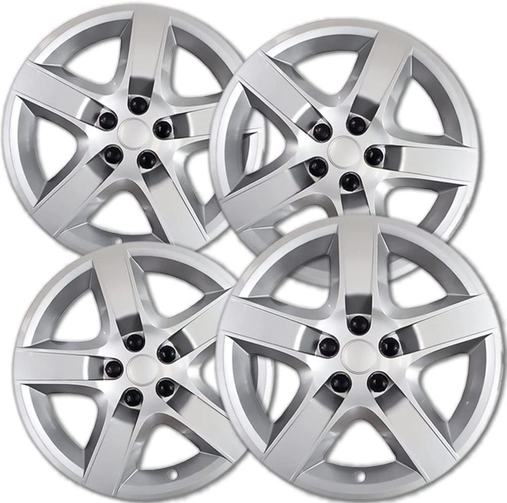 Pack of 4 Wheel Covers 17 inch Snap On Silver OxGord Hub-caps for 07-10 Pontiac G6 